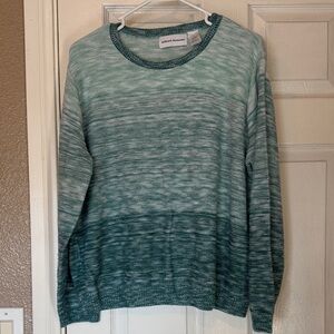 Alfred Dunner green ombre long-sleeved sweater.